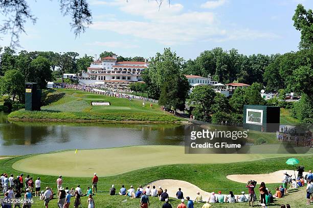 View of the 10th hole during the final round of the Quicken Loans National at Congressional Country Club on June 29, 2014 in Bethesda, Maryland.
