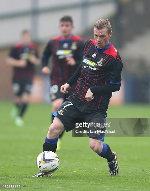 Billy MaKay of Inverness Caledonian Thistle controls the ball during the Pre Season Friendly match between Raith Rovers and Inverness Caledonian...