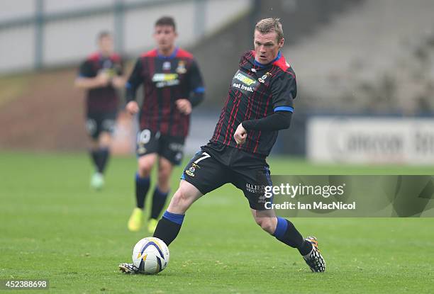 Billy MaKay of Inverness Caledonian Thistle controls the ball during the Pre Season Friendly match between Raith Rovers and Inverness Caledonian...