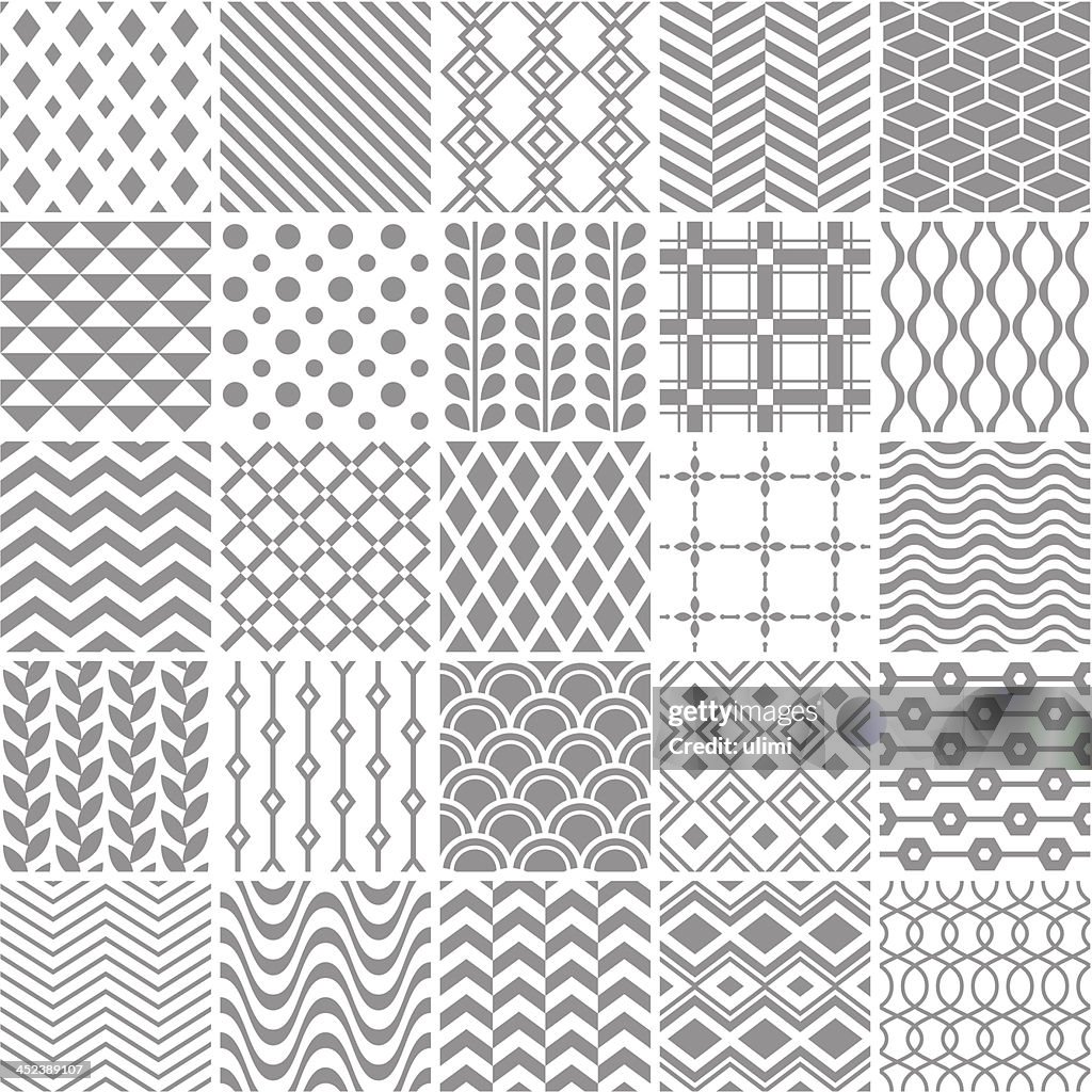 Set of seamless geometric patterns