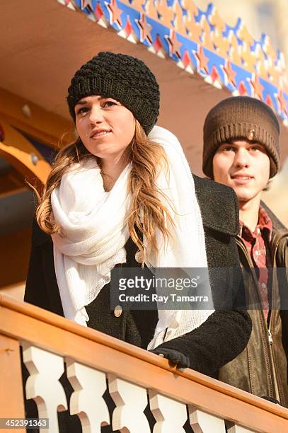 Personalities Sadie Robertson and John Luke Robertson attend the 87th Annual Macy's Thanksgiving Day Parade on November 28, 2013 in New York City.