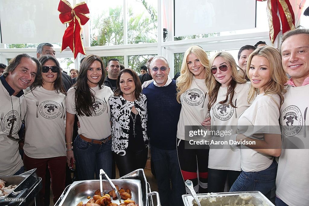 Gloria & Emilio Estefan Host 6th Annual Thanksgiving Day "Feed A Friend" Event