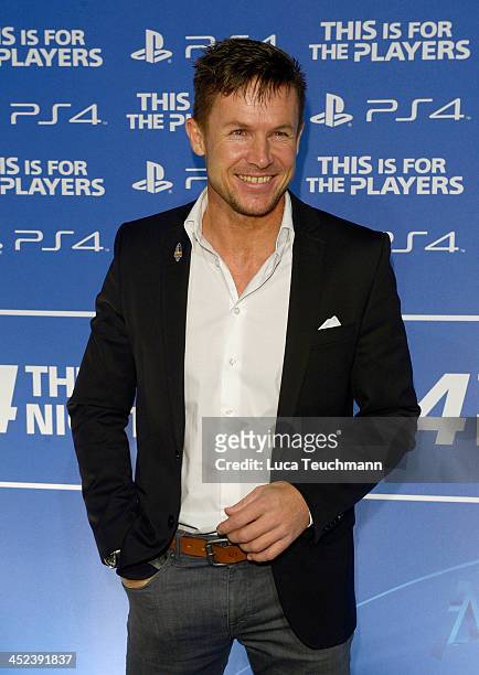 Felix Baumgartner attends Sony Launches PlayStation 4 In Germany at Sony Centre on November 28, 2013 in Berlin, Germany.