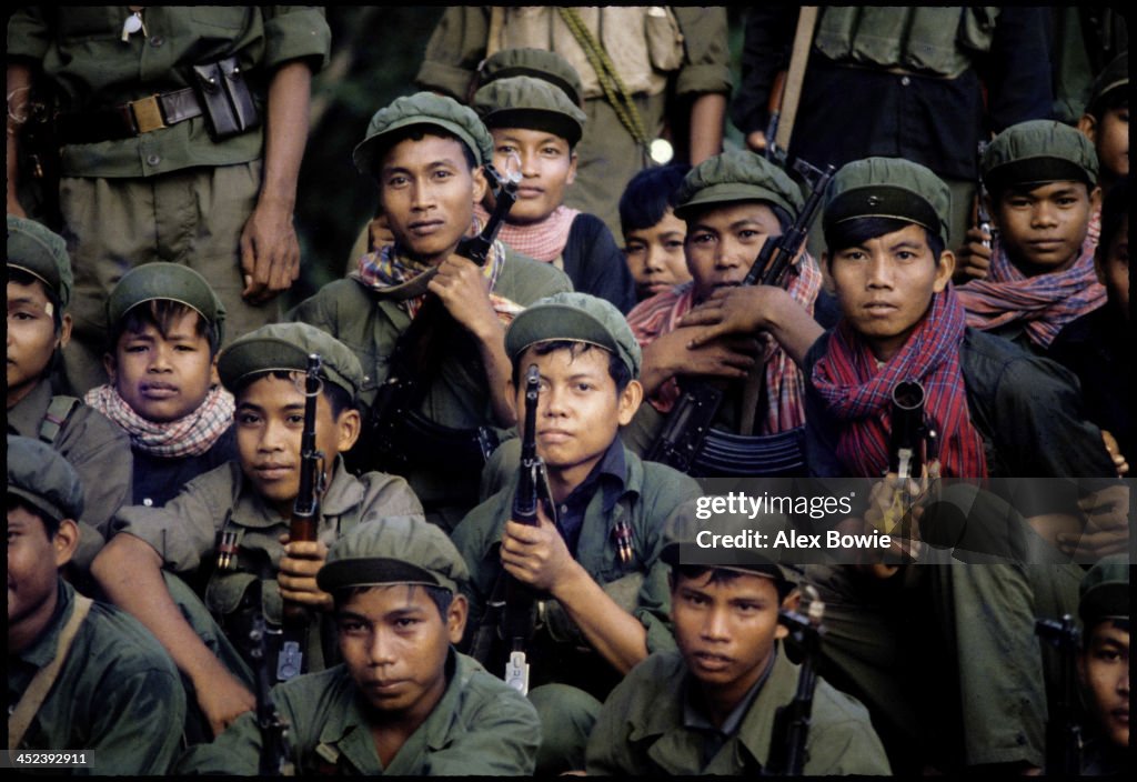 Khmer Rouge Guerrillas At A Base Camp In The Cardamom Mountains Of khmer-rouge-guerrillas-at-a-base-camp-in-the-cardamom-mountains-of