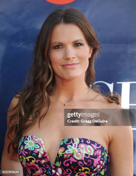 Actress Melissa Claire Egan arrives at the 2014 Television Critics Association Summer Press Tour - CBS, CW And Showtime Party at Pacific Design...