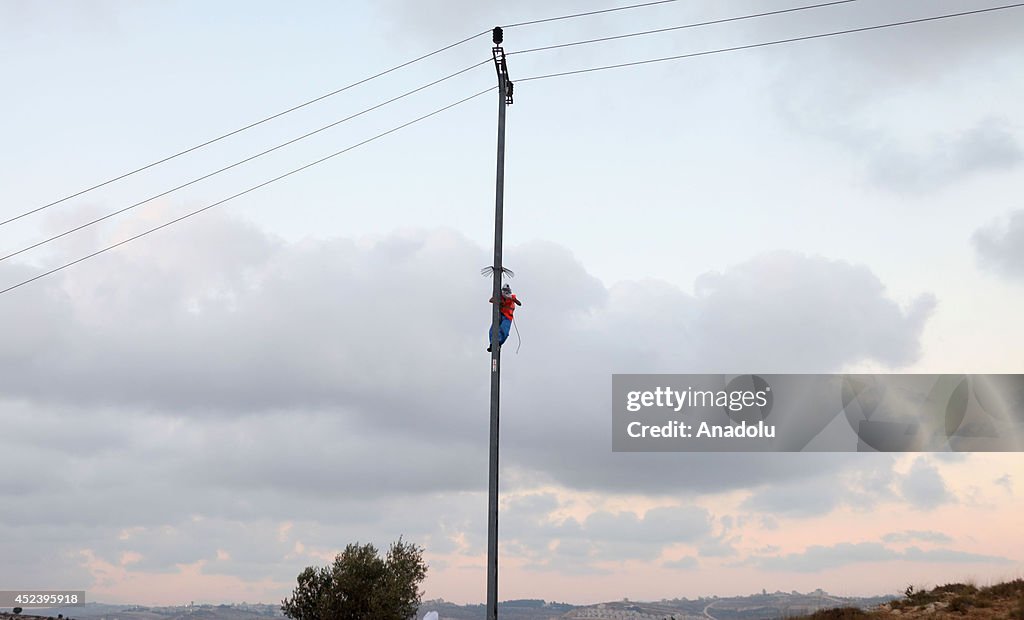 Electric poles damaged in 'revenge attack' for Israeli offensive