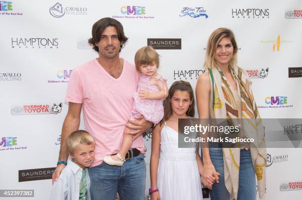 Polo Player Nacho Figueras , Delfina Blaquier , Hilario, Aurora, Artemio and Alba attend the 6th Annual Family Affair hosted by CMEE at Children's...