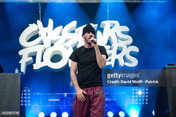 Gringe from Casseurs Flowters performs at Fnac Live Festival on July 19, 2014 in Paris, France.