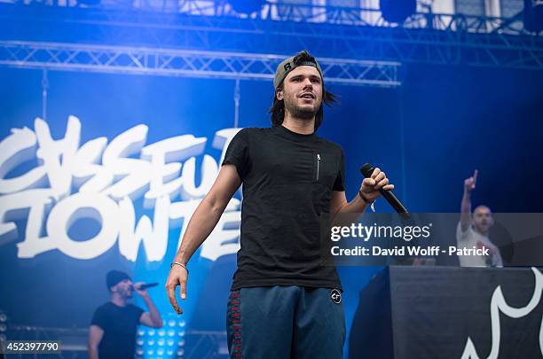 Orelsan from Casseurs Flowters performs at Fnac Live Festival on July 19, 2014 in Paris, France.