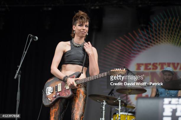 Mademoiselle K performs at Fnac Live Festival on July 19, 2014 in Paris, France.