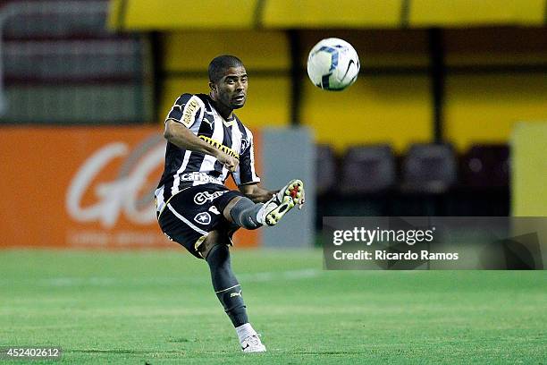 Junior Cesar of Botafogo during the match between Botafogo and Coritiba for the Brazilian Series A 2014 at Raulino de Oliveira Stadium on July 19,...