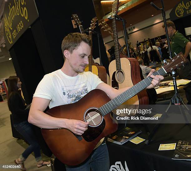 Singer/Songwriter Greg Bates attends Music Industry Day At Summer NAMM With Performances By Singer/Songwriter Jonathan Jackson of ABC's Nashville And...