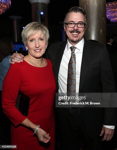 Writer/producer Vince Gilligan and Holly Rice attend the 30th Annual Television Critics Association Awards at The Beverly Hilton Hotel on July 19,...