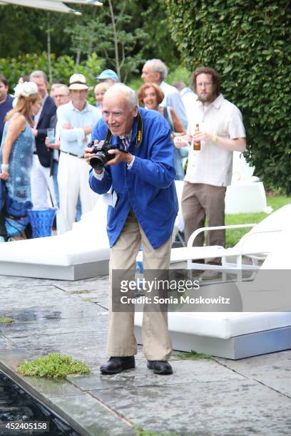Bill Cunningham attends the Longhouse Reserve 2014 "White Hot + Blue 2" Benefit Gala at LongHouse Reserve on July 19, 2014 in East Hampton, New York.