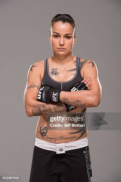 Raquel Pennington poses for a portrait on November 27, 2013 in Las Vegas, Nevada.