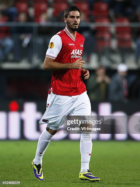 Denni Avdic of AZ during the Europa League match between AZ Alkmaar and Maccabi Haifa on November 28, 2013 in Alkmaar, The Netherlands.