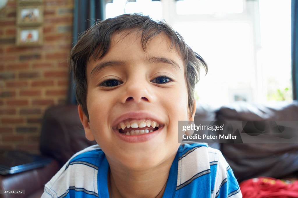 Portrait of boy smiling