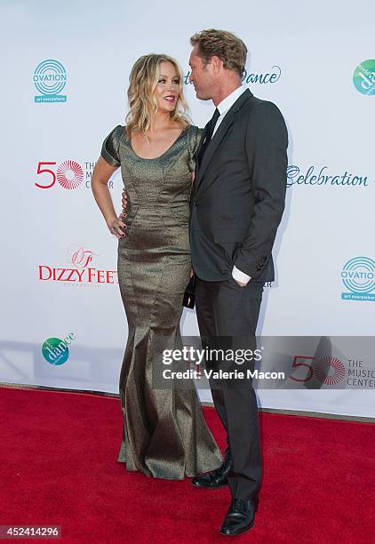 Actress Christina Applegate and husband Martyn LeNoble arrives at the 4th Annual Celebration Of Dance Gala Presented By The Dizzy Feet Foundation at...