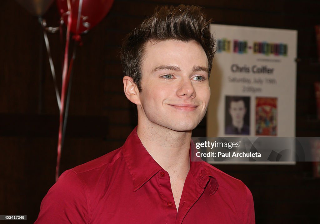 Chris Colfer Signs Copies Of His New Book "The Land Of Stories: A Grimm Warning"