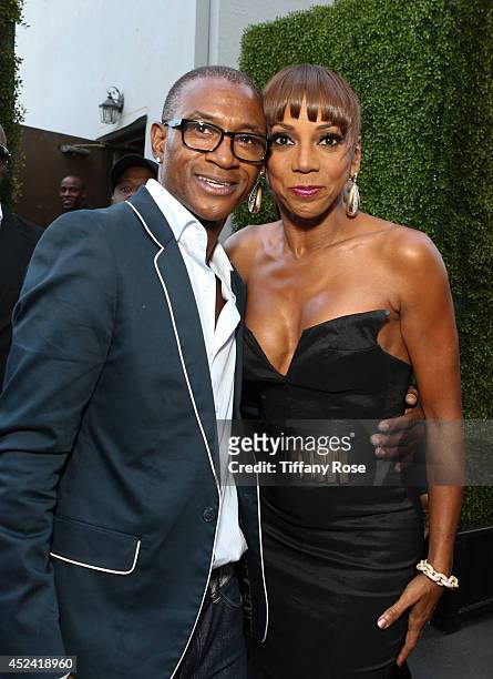 Tommy Davidson and Holly Robinson Peete attend the 16th Annual DesignCare to Benefit The HollyRod Foundation at The Lot Studios on July 19, 2014 in...