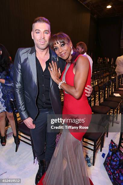 Chaz Dean and Holly Robinson Peete attend the 16th Annual DesignCare to Benefit The HollyRod Foundation at The Lot Studios on July 19, 2014 in Los...