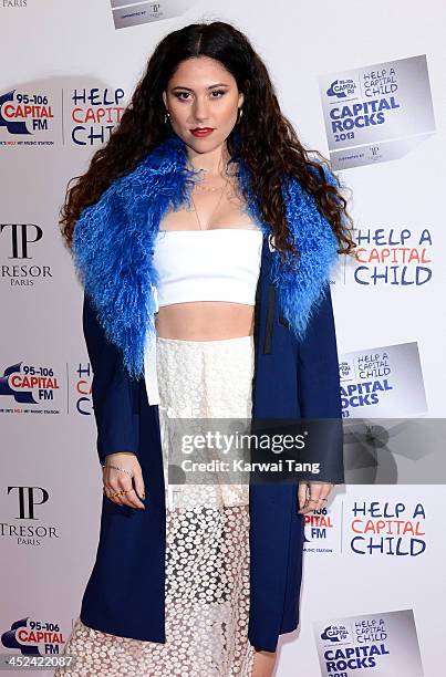 Eliza Doolittle attends the annual 'Capital Rocks' concert in aid of the 'Help a Capital child' charity at The Roundhouse on November 28, 2013 in...