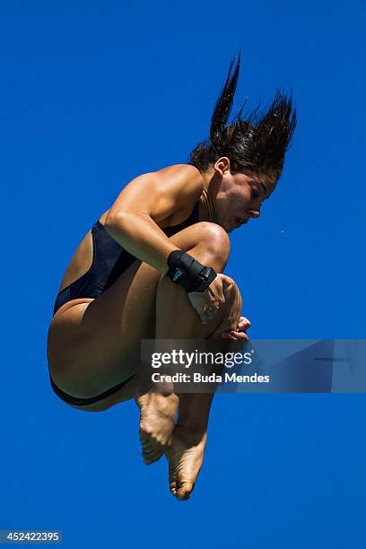 Ingrid Oliveira of Fluminense competes in diving as part of Diving Brazilian Cup 2013 at CEFAN on November 28, 2013 in Rio de Janeiro, Brazil.