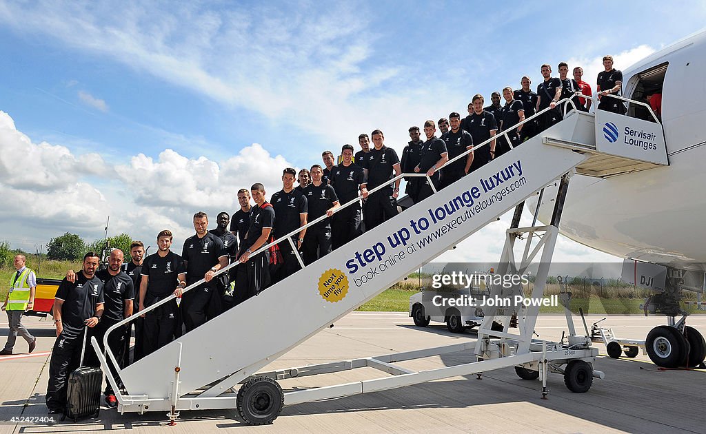 Liverpool FC Depart For Pre-Season Tour of The USA