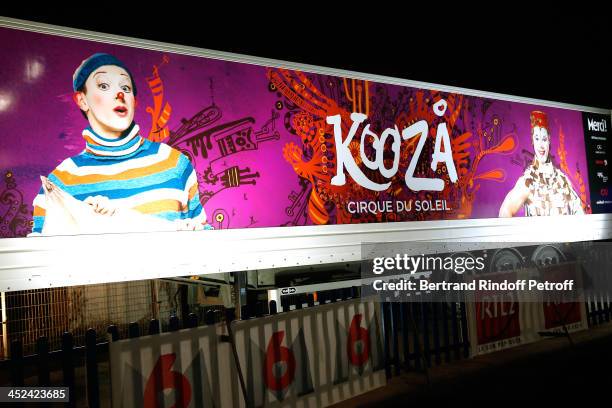 Illustration view of the 'One Drop' Gala, held at Cirque du Soleil on November 28, 2013 in Paris, France.