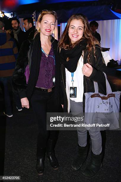 Actress Gabrielle Lazure and her daughter Emma attend the 'One Drop' Gala, held at Cirque du Soleil on November 28, 2013 in Paris, France.