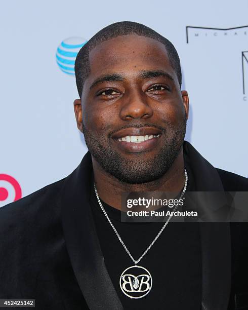 Player Brian Banks attends The HollyRod Foundation's 16th Annual DesignCare at The Lot Studios on July 19, 2014 in Los Angeles, California.