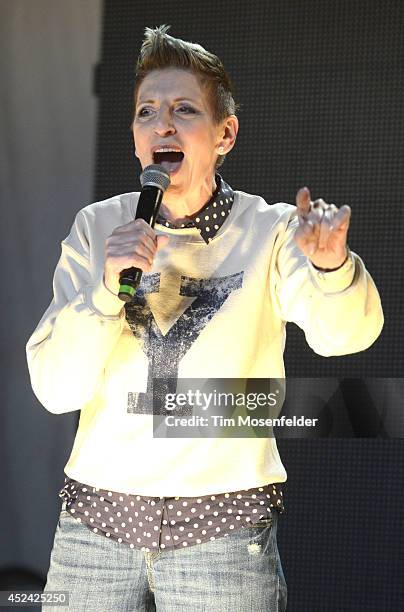 Lisa Lampanelli performs during the Pemberton Music and Arts Festival at on July 19, 2014 in Pemberton, British Columbia.