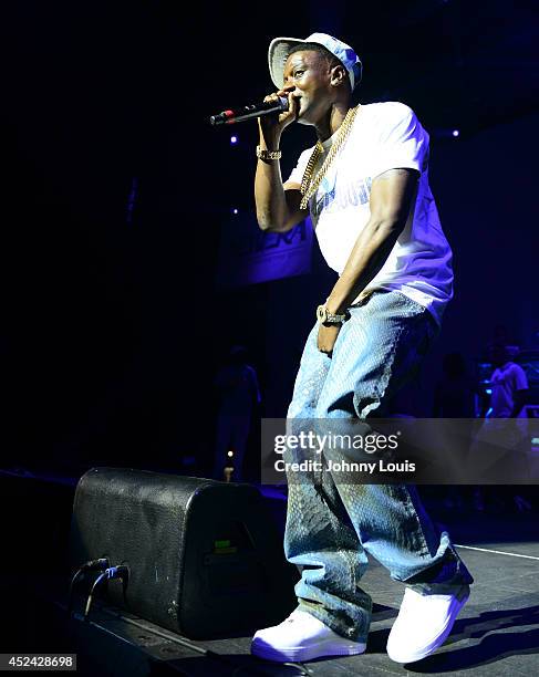 Lil Boosie performs at James L Knight Center on July 19, 2014 in Hallandale, Florida.