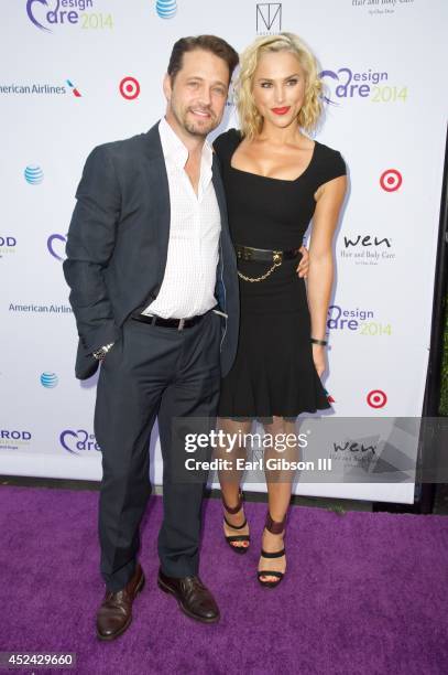 Jason Priestley and Naomi Lowde-Priestley attend the 16th Annual DesignCare to benefit The Hollyrod Foundation at The Lot Studios on July 19, 2014 in...