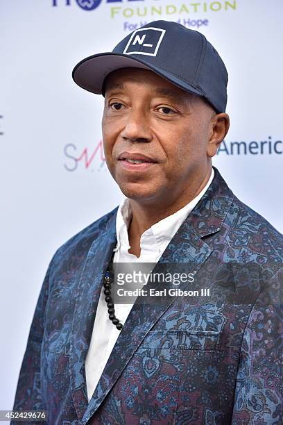 Russell Simmons attends the 16th Annual DesignCare to benefit The HollyRod Foundation at The Lot Studios on July 19, 2014 in Los Angeles, California.