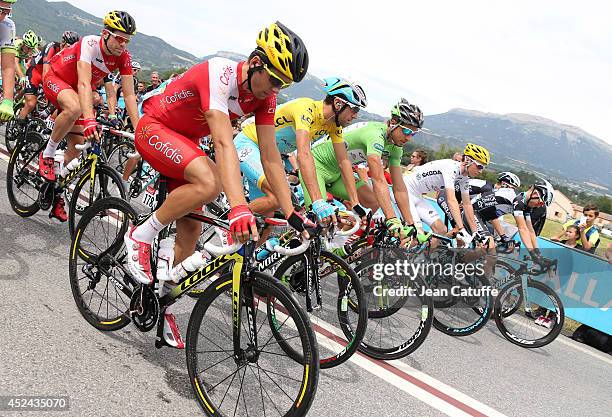 Julien Simon of France and Cofidis, Vincenzo Nibali of Italy and Astana Pro Team, Peter Sagan of Slovakia and Cannondale, Romain Bardet of France and...