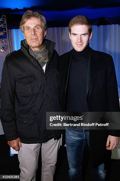 Dominique Desseigne and his son Alexandre Desseigne attend the 'One Drop' Gala, held at Cirque du Soleil on November 28, 2013 in Paris, France.