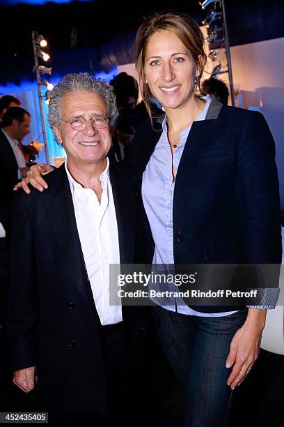 One Drop France Laurent Dassault andGodmother of One Drop France Maud Fontenoy attend the 'One Drop' Gala, held at Cirque du Soleil on November 28,...