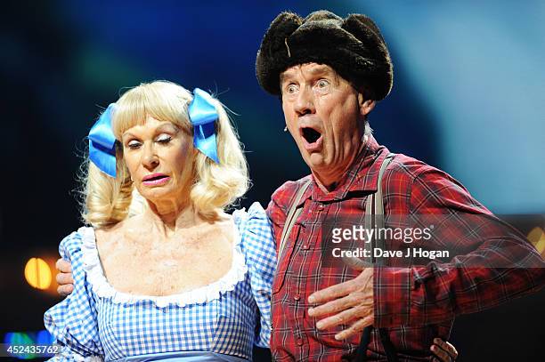 Michael Palin performs on the closing night of 'Monty Python Live ' at The O2 Arena on July 20, 2014 in London, England.