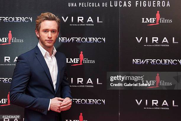 Pablo Rivero attends 'Viral' Madrid Premiere at Capitol cinema on November 28, 2013 in Madrid, Spain.