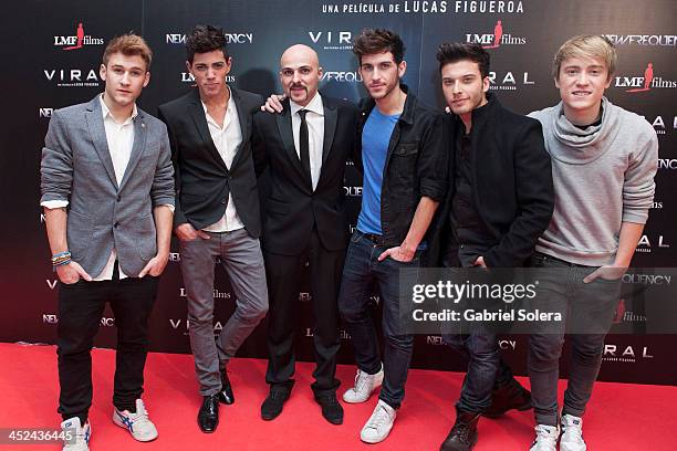Auryn and Lucas Figueroa attend 'Viral' Madrid Premiere at Capitol cinema on November 28, 2013 in Madrid, Spain.