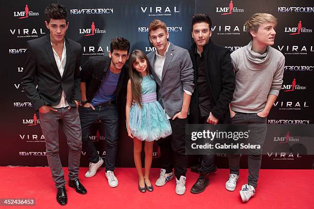 Auryn and Miriam Martin attend 'Viral' Madrid Premiere at Capitol cinema on November 28, 2013 in Madrid, Spain.