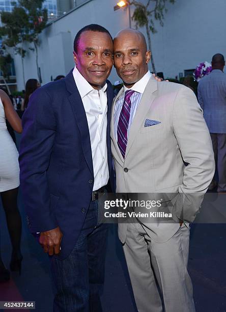 Sugar Ray Leonard and Ted Bunch attend 16th Annual DesignCare To Benefit The HollyRod Foundation at The Lot Studios on July 19, 2014 in Los Angeles,...