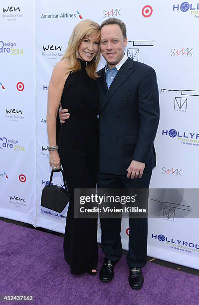 Leeza Gibbons and Steven Fenton attend 16th Annual DesignCare To Benefit The HollyRod Foundation at The Lot Studios on July 19, 2014 in Los Angeles,...