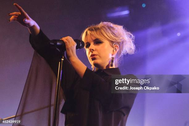 Little Boots performs on stage at Heaven on November 28, 2013 in London, United Kingdom.