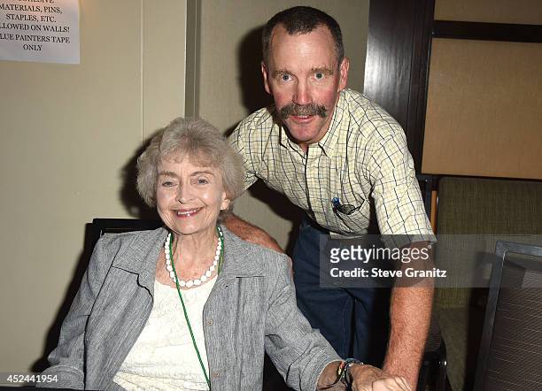 Diana Sowle and Peter Ostrum Poses at The Hollywood Show - Day 2 at Westin Los Angeles Airport on July 20, 2014 in Los Angeles, California.
