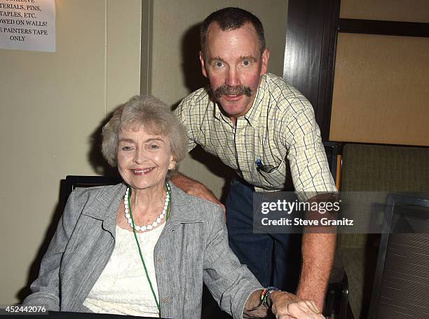 Diana Sowle and Peter Ostrum Poses at The Hollywood Show - Day 2 at Westin Los Angeles Airport on July 20, 2014 in Los Angeles, California.