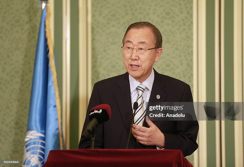 UN Secretary General Ban Ki-Moon in Qatar