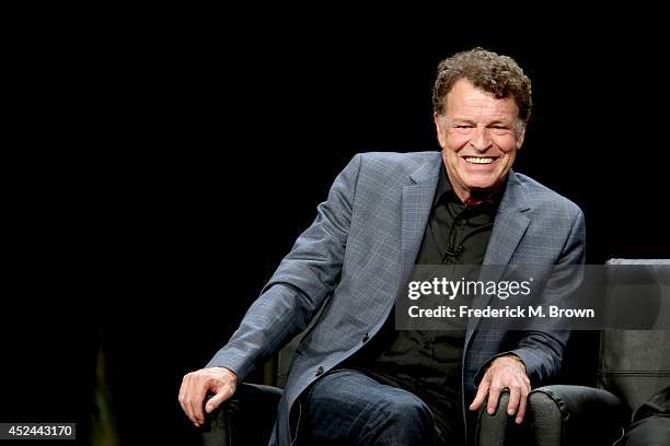 Actor John Noble speaks onstage at the "Sleepy Hollow" panel during the FOX Network portion of the 2014 Summer Television Critics Association at The...