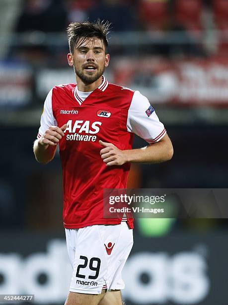 Jan Wuytens of AZ during the Europa League match between AZ Alkmaar and Maccabi Haifa on November 28, 2013 in Alkmaar, The Netherlands.